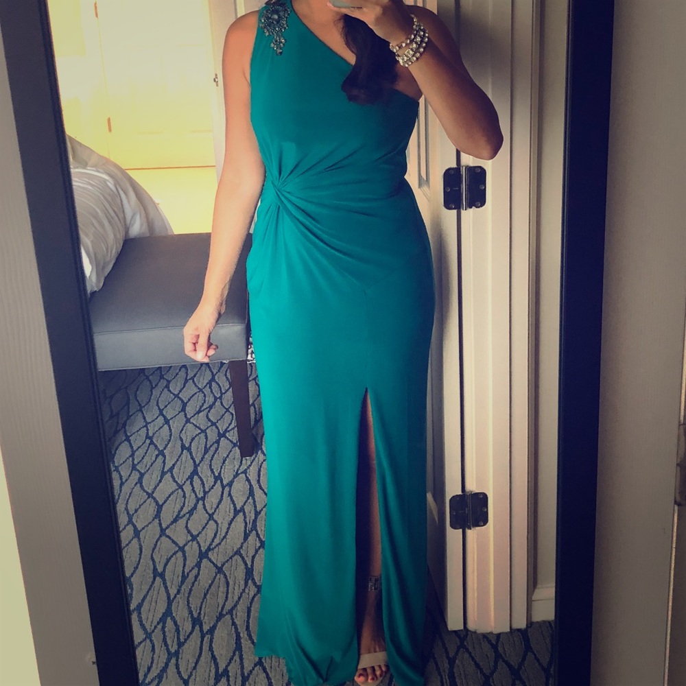 Adrianna Papell Formal Gown, Teal Green, Size 4